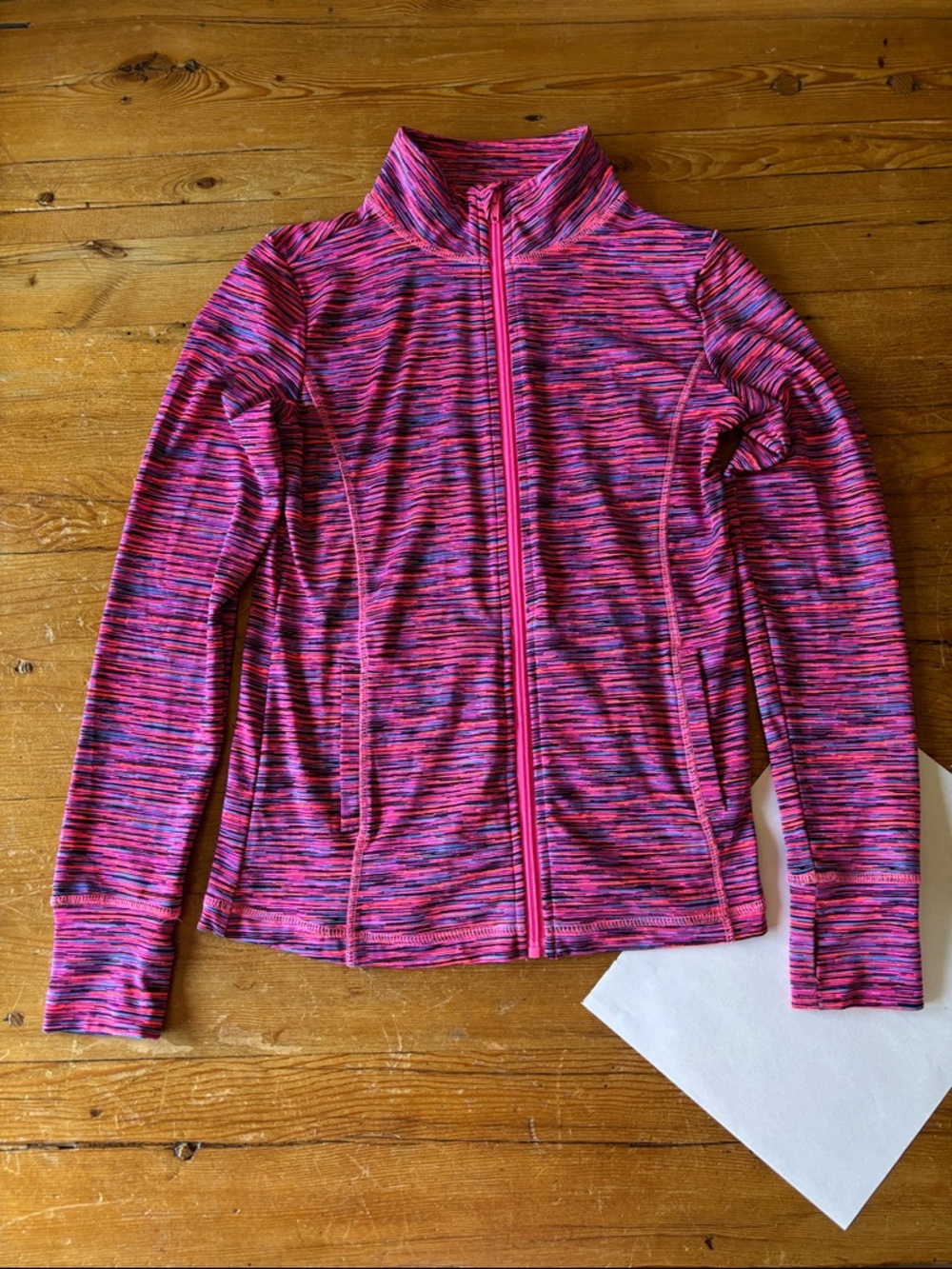 Ideology Girls Pink & Purple Striped Full-Zip Jacket